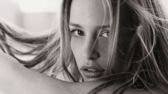 Close-up faces monochrome