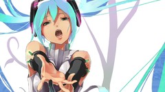 Close-up faces tattoos long hair anime girls hatsune miku 
