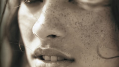 Close-up freckles monochrome Megan