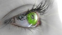 Close-up green eyes art design