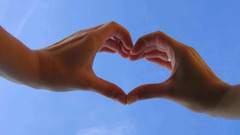 Close-up hands fingers Hearts