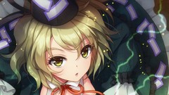 Close-up hats Ribbons faces green eyes short hair green hair 