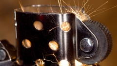 Close-up lighter sparks Zippo