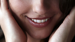 Close-up lips smiling