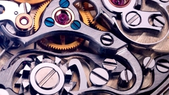 Close-up mechanical interior watches