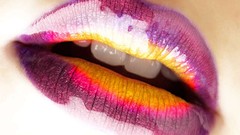 Close-up multicolor tongue