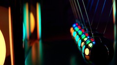 Close-up pendulum Newton's cradle