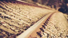 Close-up railroad tracks