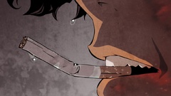 Close-up rain cowboy bebop