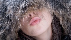 Close-up snow lips duck