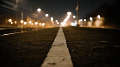 Close-up street City Lights roads bokeh urban hardscapes