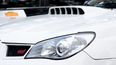 Close-up Subaru headlights subaru impreza wrx sti