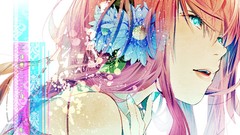 Close-up vocaloid text lips