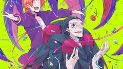 Closed eyes short hair fate zero black hair open mouth black 