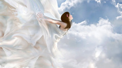 Cloud flying abstract