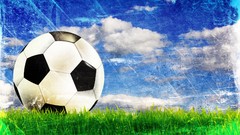 Clouds abstract fields soccer balls