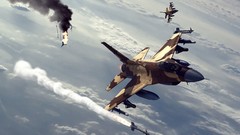 Clouds Aircraft air force f-16 fighting falcon video games 