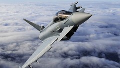 Clouds Aircraft aviation eurofighter typhoon fighter jets 