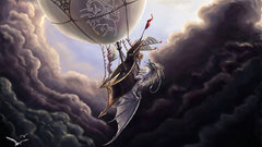 Clouds Aircraft Dragons fantasy