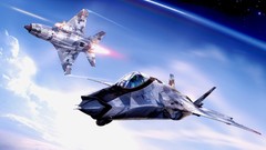 Clouds Aircraft fighters military skies outer space