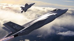 Clouds Aircraft jets skies F-35 Lightning II