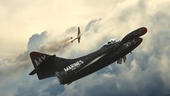 Clouds Aircraft Korea air force skies fighter jets panthers