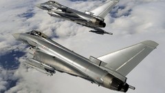 Clouds Aircraft military air force skies eurofighter typhoon