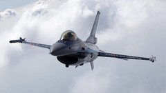 Clouds Aircraft military aviation f-16 fighting falcon fighter 
