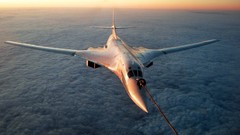 Clouds Aircraft military bomber aviation tu-160 skyscapes