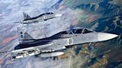 Clouds Aircraft military bomber flying South Africa Saab jets 