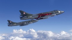 Clouds Aircraft military hawker