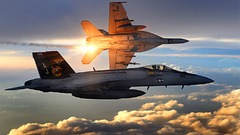 Clouds Aircraft military Hornet