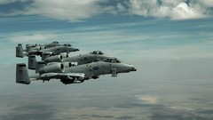 Clouds Aircraft military jets bombs warthog Formation a-10 