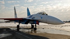 Clouds Aircraft military su-27 flanker airforce