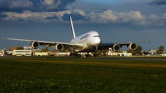 Clouds Aircraft Montreal aviation landing air france Airbus 