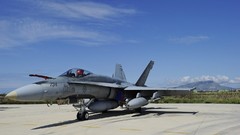 Clouds Aircraft runway military skies f-18 hornet FA-18 Hornet