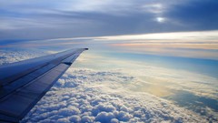 Clouds Aircraft wings skyscapes wingview