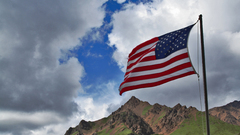 Clouds American flag nature