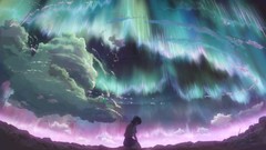 Clouds Anime aurora borealis skyscapes Hoshi wo Ou Kodomo 