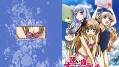 Clouds Anime blondes blue hair pink eyes anime girls blue eyes 