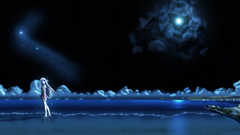 Clouds Anime blue girl