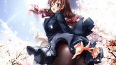 Clouds anime girls pantyhose