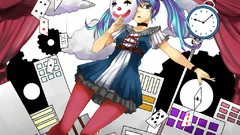 Clouds anime girls pantyhose hatsune miku vocaloid twintails 