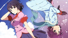 Clouds Anime scarfs anime girls school uniforms bakemonogatari 