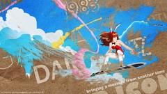 Clouds Anime surfing twilight Swords anime girls gainax vectors 