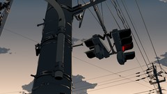 Clouds Anime traffic lights