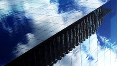 Clouds architecture buildings reflections