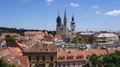 Clouds architecture cityscapes blue skies Zagreb