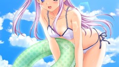 Clouds bikini innertubes Sea