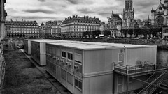 Clouds black and white Paris France Europe monochrome buildings 